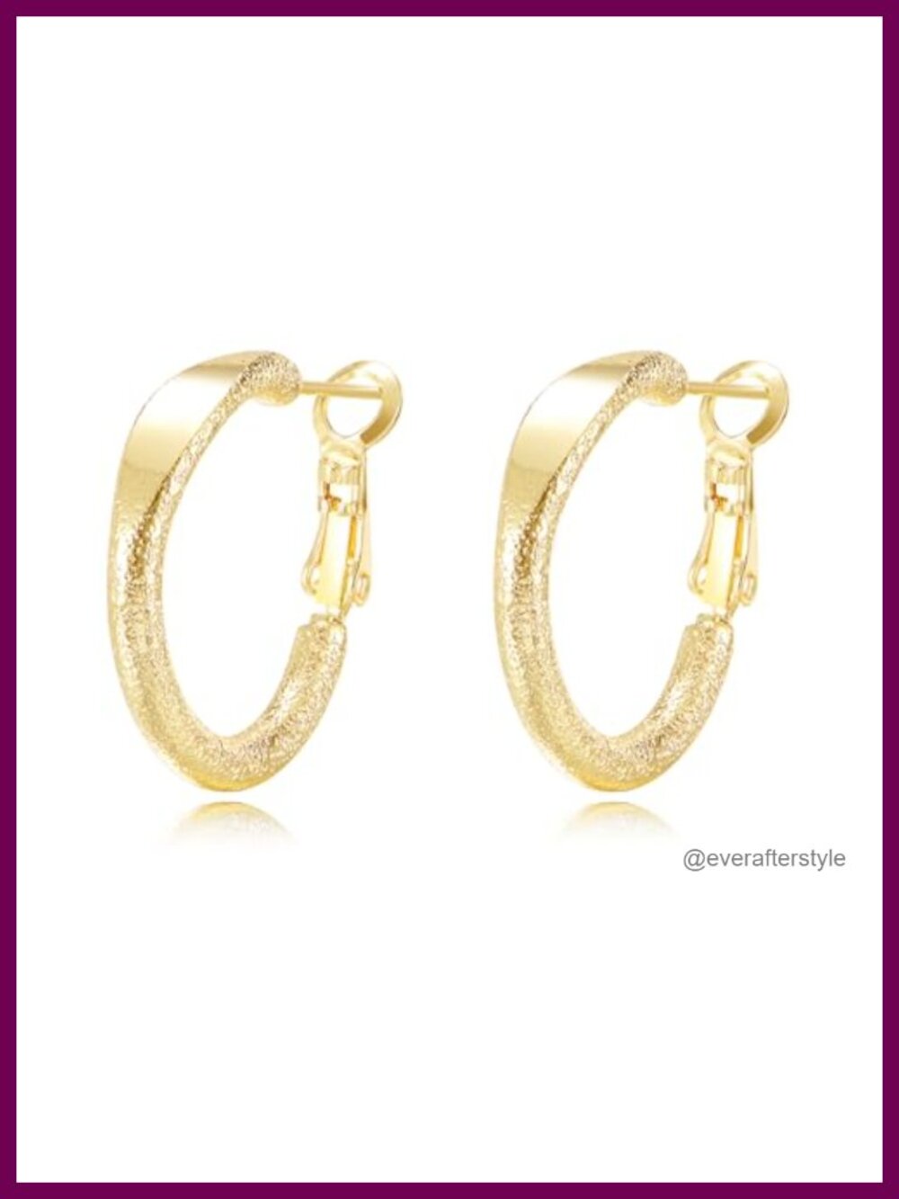 14K Gold Plated Chunky Hoop Earrings Hypoallergenic Statement Jewelry